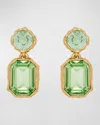 Oscar De La Renta Classic Crystal Drop Earrings In Peridot