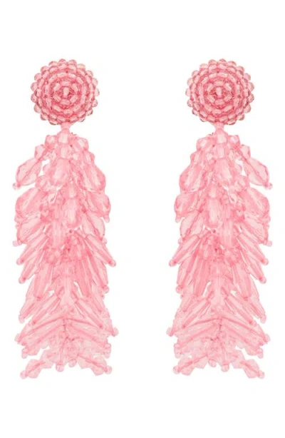 Oscar De La Renta Cluster Tassel Earrings In Brown