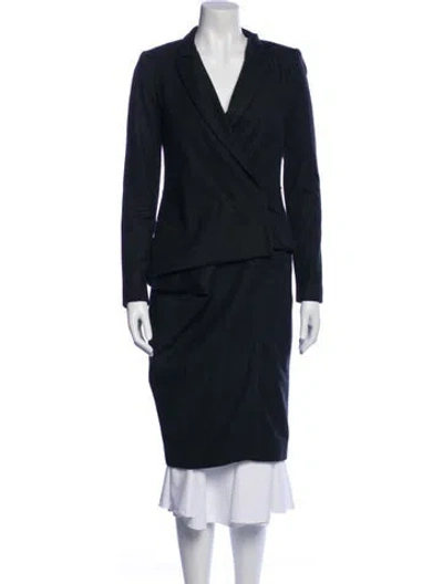 Pre-owned Oscar De La Renta Coat In Blue