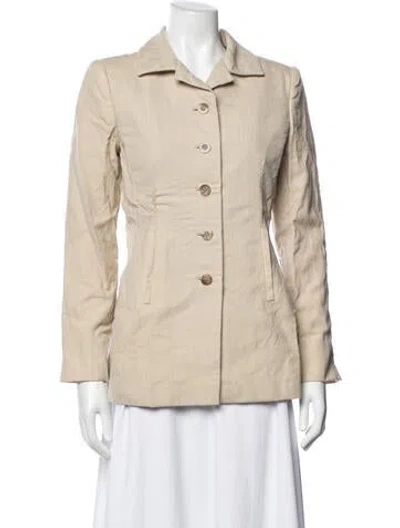 Pre-owned Oscar De La Renta Coat In Neutral