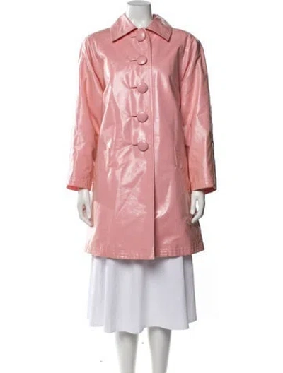 Pre-owned Oscar De La Renta Coat In Pink