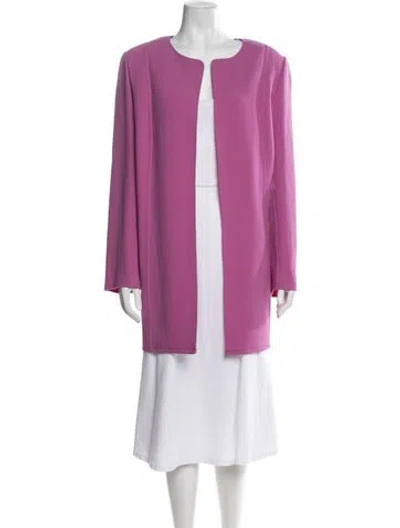 Pre-owned Oscar De La Renta Coat In Purple