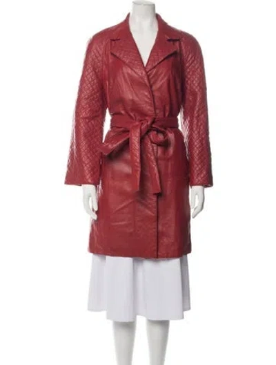 Pre-owned Oscar De La Renta Coat W/ Tags In Red