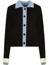 Oscar De La Renta Cardigan In Colour-block-optik In Schwarz