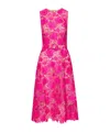 Oscar De La Renta Convex Lace Dress In Pink
