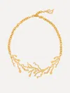 Oscar De La Renta Coral & Gold Drops Necklace