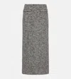Oscar De La Renta Bouclé Jersey Knit Pencil Skirt In Gray