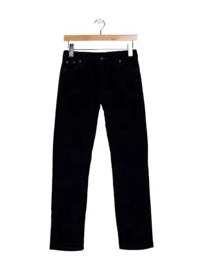Pre-owned Oscar De La Renta Kids' Cotton Corduroy Pants In Blue