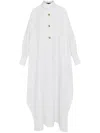 Oscar De La Renta Cotton Poplin Caftan In White