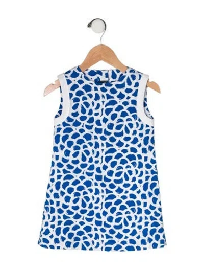 Pre-owned Oscar De La Renta Babies' Cotton Sleeveless Dress In Blue
