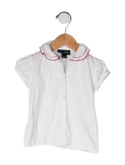 Pre-owned Oscar De La Renta Babies' Cotton Top In White