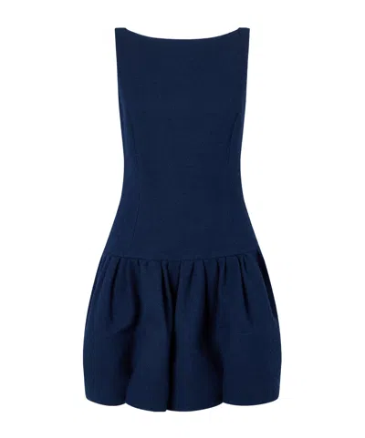 Oscar De La Renta Cotton-blend Tweed Mini Dress In Black