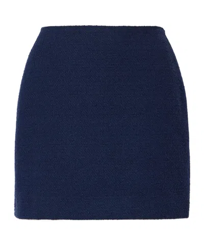Oscar De La Renta Cotton-blend Tweed Mini Skirt In Black