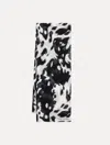 Oscar De La Renta Cow Printed Foulard Scarf In Gold