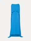 Oscar De La Renta Cowl Back Silk Georgette Caftan