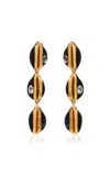 Oscar De La Renta Cowrie Shell Drop Earrings In Gold