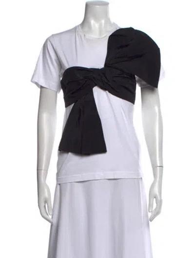 Pre-owned Oscar De La Renta Crew Neck Short Sleeve T-shirt In Black