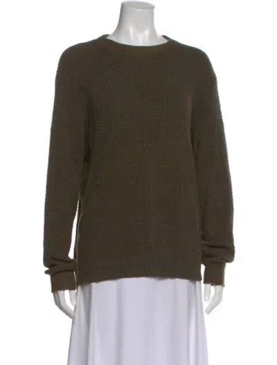 Pre-owned Oscar De La Renta Crew Neck Sweater In Green