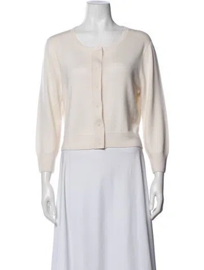 Pre-owned Oscar De La Renta Crew Neck Sweater In Neutrals