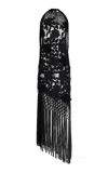 Oscar De La Renta Crocheted Cotton Maxi Dress In Black