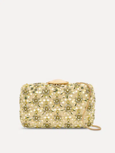 Oscar De La Renta Crystal & Glass Embroidered O Minaudire