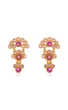 Oscar De La Renta Crystal Arch Drop Earrings In Gold