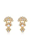 Oscar De La Renta Crystal Arch Drop Earrings In Gold