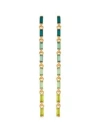 Oscar De La Renta Crystal Baguette Strand Earrin