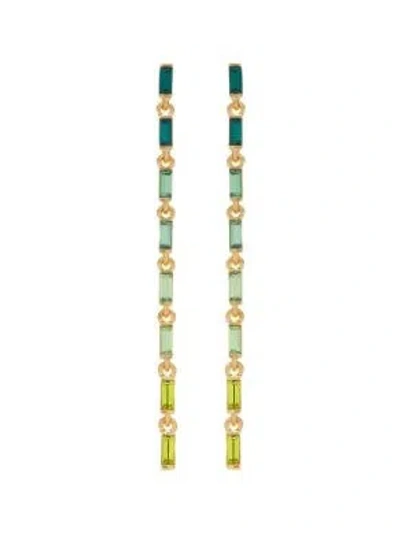Oscar De La Renta Crystal Baguette Strand Earrin