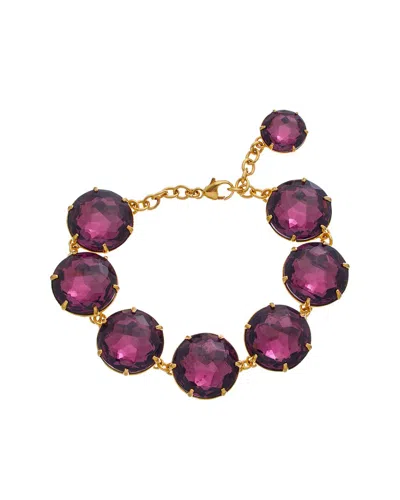 Oscar De La Renta Crystal Bracelet In Burgundy