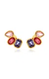 Oscar De La Renta Crystal Clip-on Earcuff In Pink