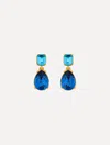 Oscar De La Renta Teardrop Square Earrings In Blue