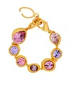 Oscar De La Renta Crystal-embellished Chain-link Bracelet In Gold