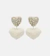 Oscar De La Renta Crystal-embellished Clip-on Earrings In Silver