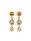 Oscar De La Renta Crystal-embellished Drop Earrings In Gold