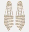 Oscar De La Renta Crystal-embellished Drop Earrings In Gold