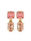 Oscar De La Renta Crystal-embellished Drop Earrings In Pink