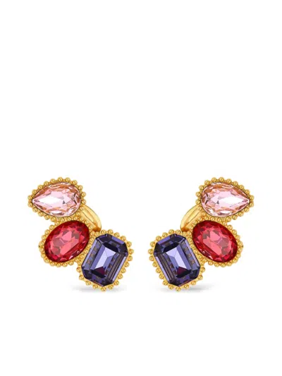 Oscar De La Renta クリスタル ピアス In Multi
