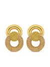 Oscar De La Renta Crystal-embellished Earrings In Gold