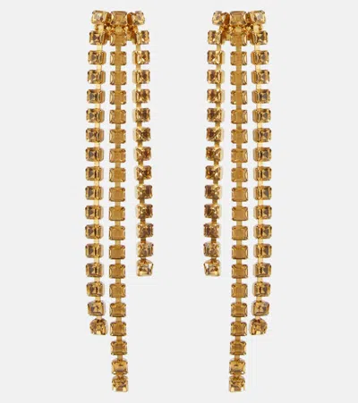 Oscar De La Renta Crystal-embellished Earrings In Gold