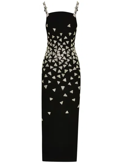 OSCAR DE LA RENTA CRYSTAL-EMBELLISHED MAXI DRESS