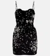 Oscar De La Renta Crystal-embellished Minidress In Black