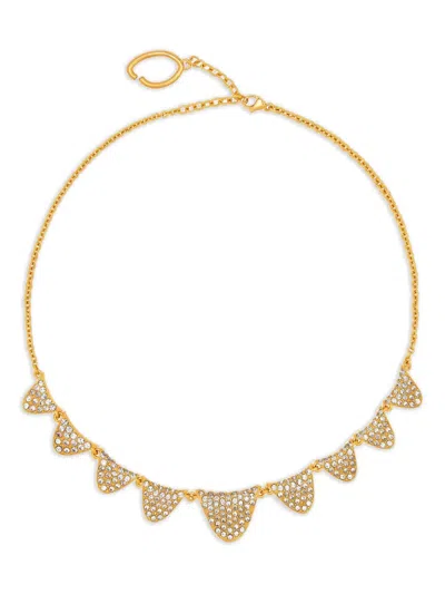 Oscar De La Renta Crystal-embellished Necklace In Gold