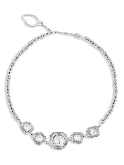 Oscar De La Renta Crystal-embellished Necklace In White