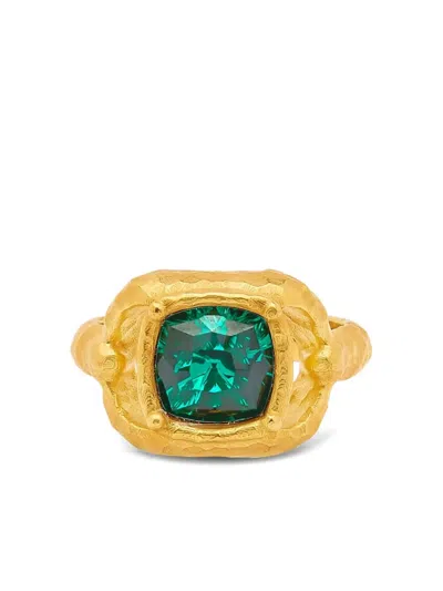 Oscar De La Renta Crystal-embellished Ring In Gold