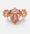 Oscar De La Renta Crystal-embellished Ring In Pink