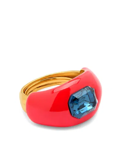 Oscar De La Renta Crystal-embellished Ring In Multi