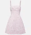 OSCAR DE LA RENTA CRYSTAL-EMBELLISHED TWEED MINIDRESS