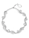Oscar De La Renta クリスタル ウェーブネックレス In White