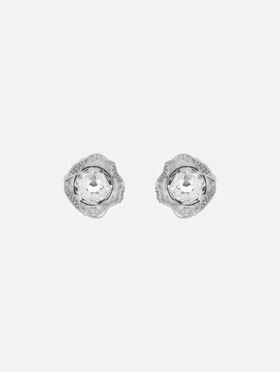 Oscar De La Renta Crystal Nest Earrings